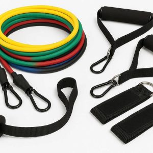 12 Resistance Bands With Handles Set Exercise Tubes Door Anchor Ankle Straps Professional Fitness Equipment Home Gym