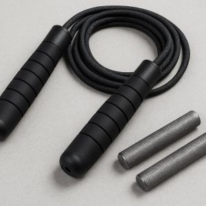 3 Weighted Jump Rope Heavy Duty Workout Skipping Rope Silicon Handles Removable Weight Bars For Strength Training Crossfit