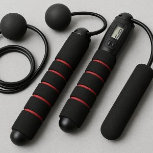 4 Cordless Jump Rope Weighted Ropeless Skipping Rope Digital Counter Screen Foam Grips For Indoor Home Fitness Gym