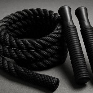6 Heavy Weighted Jump Rope Thick Battle Power Skipping Rope Nylon Braided Cord For Muscle Building Grip Strength